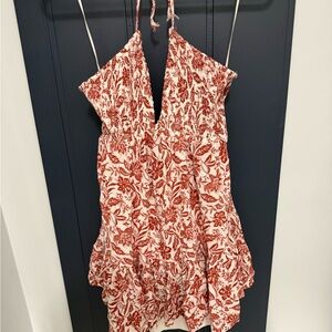 Windsor Red and White Textured Dress